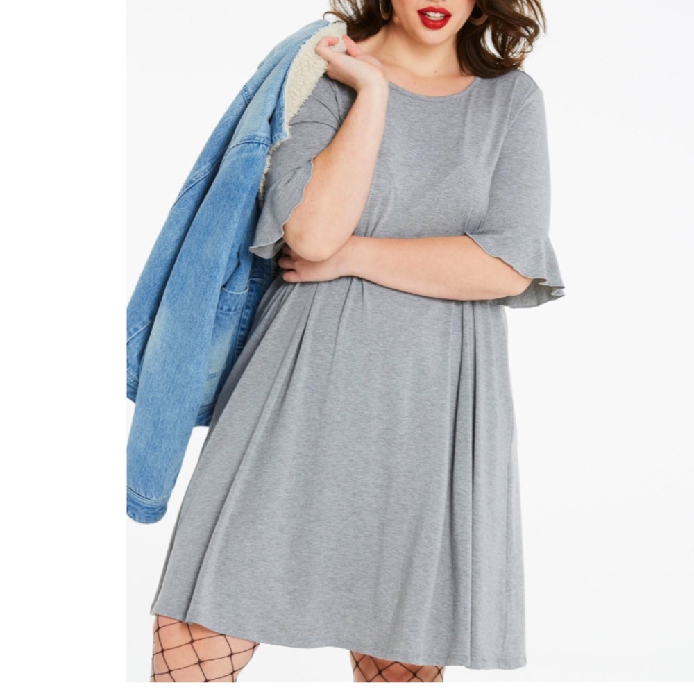 Frill Jersey Swing Dress